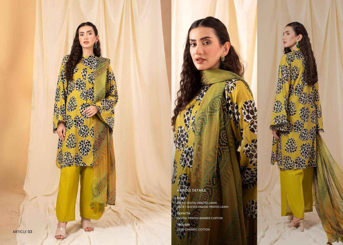 UNSTITCHED 3-PIECE COLLECTION D03