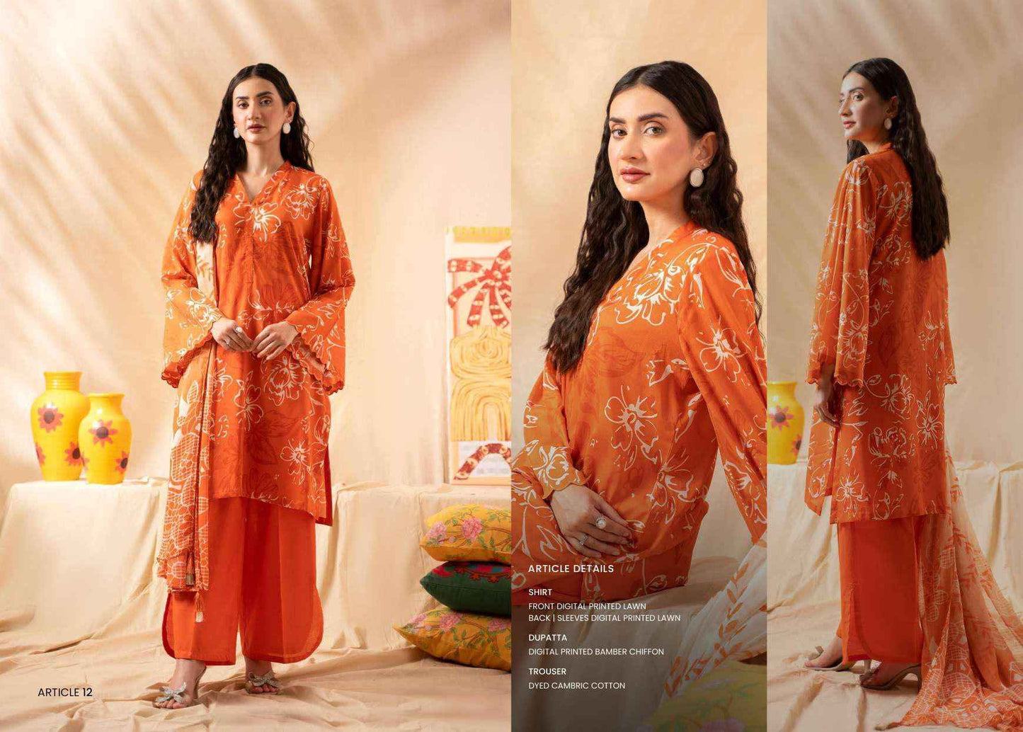 UNSTITCHED 3-PIECE COLLECTION D 12