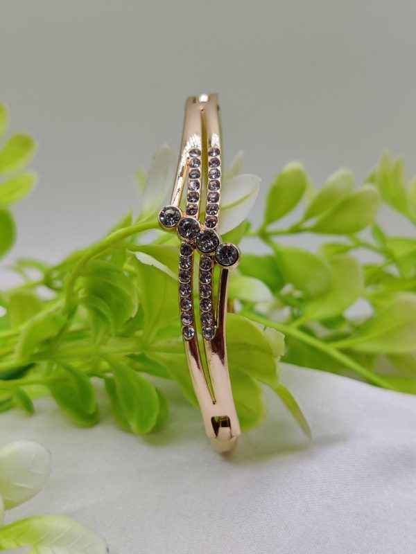 1 Piece Imported Elegant Adjustable Bracelet With Different Design | Twisted, Heart, Chevron, Dazzling Crossed, Intricately Crafted Design