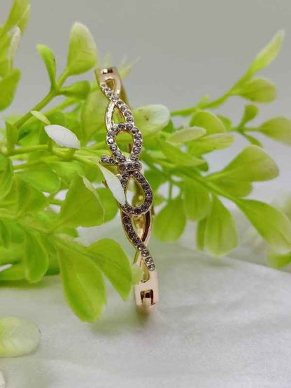 1 Piece Imported Elegant Adjustable Bracelet With Different Design | Twisted, Heart, Chevron, Dazzling Crossed, Intricately Crafted Design