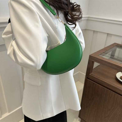 High-end Niche Design Black Bag Women's 2025 Shoulder Handbag Texture Underarm Dumpling Bag