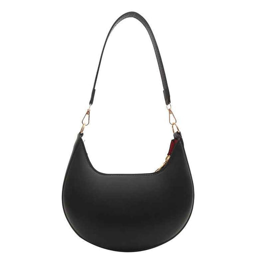 High-end Niche Design Black Bag Women's 2025 Shoulder Handbag Texture Underarm Dumpling Bag
