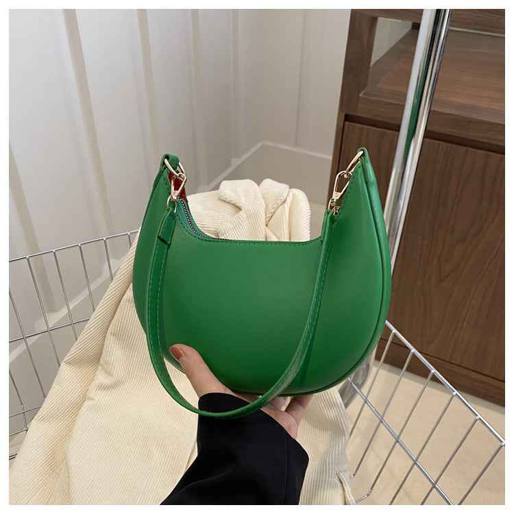 High-end Niche Design Black Bag Women's 2025 Shoulder Handbag Texture Underarm Dumpling Bag