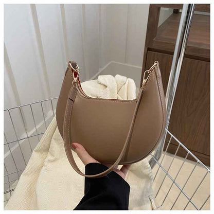 High-end Niche Design Black Bag Women's 2025 Shoulder Handbag Texture Underarm Dumpling Bag