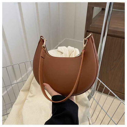 High-end Niche Design Black Bag Women's 2025 Shoulder Handbag Texture Underarm Dumpling Bag