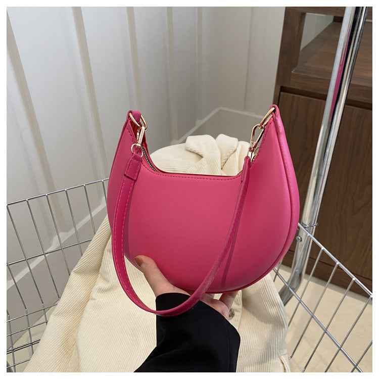 High-end Niche Design Black Bag Women's 2025 Shoulder Handbag Texture Underarm Dumpling Bag
