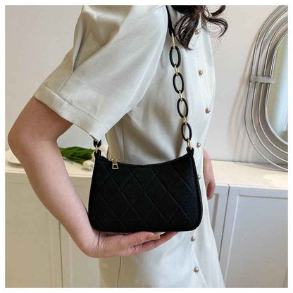 French Niche Design Bag Women's All-match High-end Chain Shoulder Handbag Felt Underarm Bag