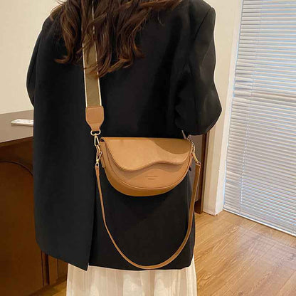Simple Casual Shoulder Underarm Bag Niche Fashion Trendy Crossbody Saddle Bag for Women