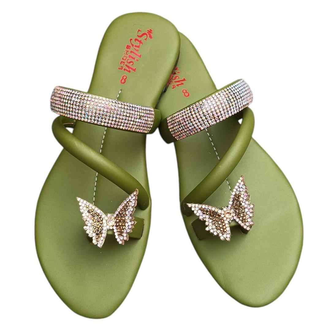 Fancy Women's Glitter PU Leather Flats