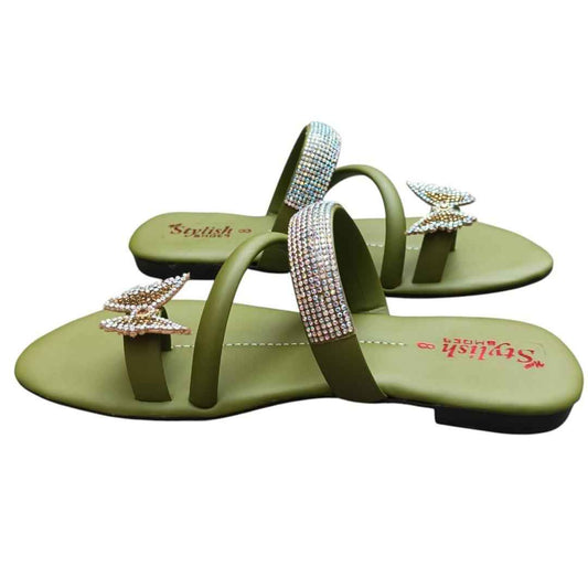 Fancy Women's Glitter PU Leather Flats