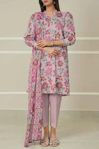 Unstitched Printed Lawn 3 Piece