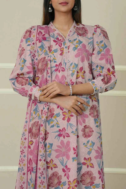 Unstitched Printed Lawn 3 Piece