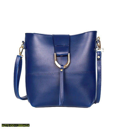 Women's Pu Leather Bob Blue Cross Body Bag