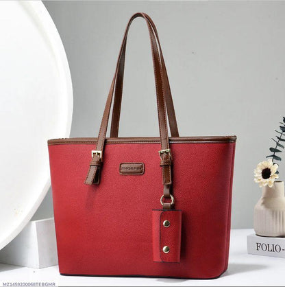 Women's Rexine Plain Tote Bag