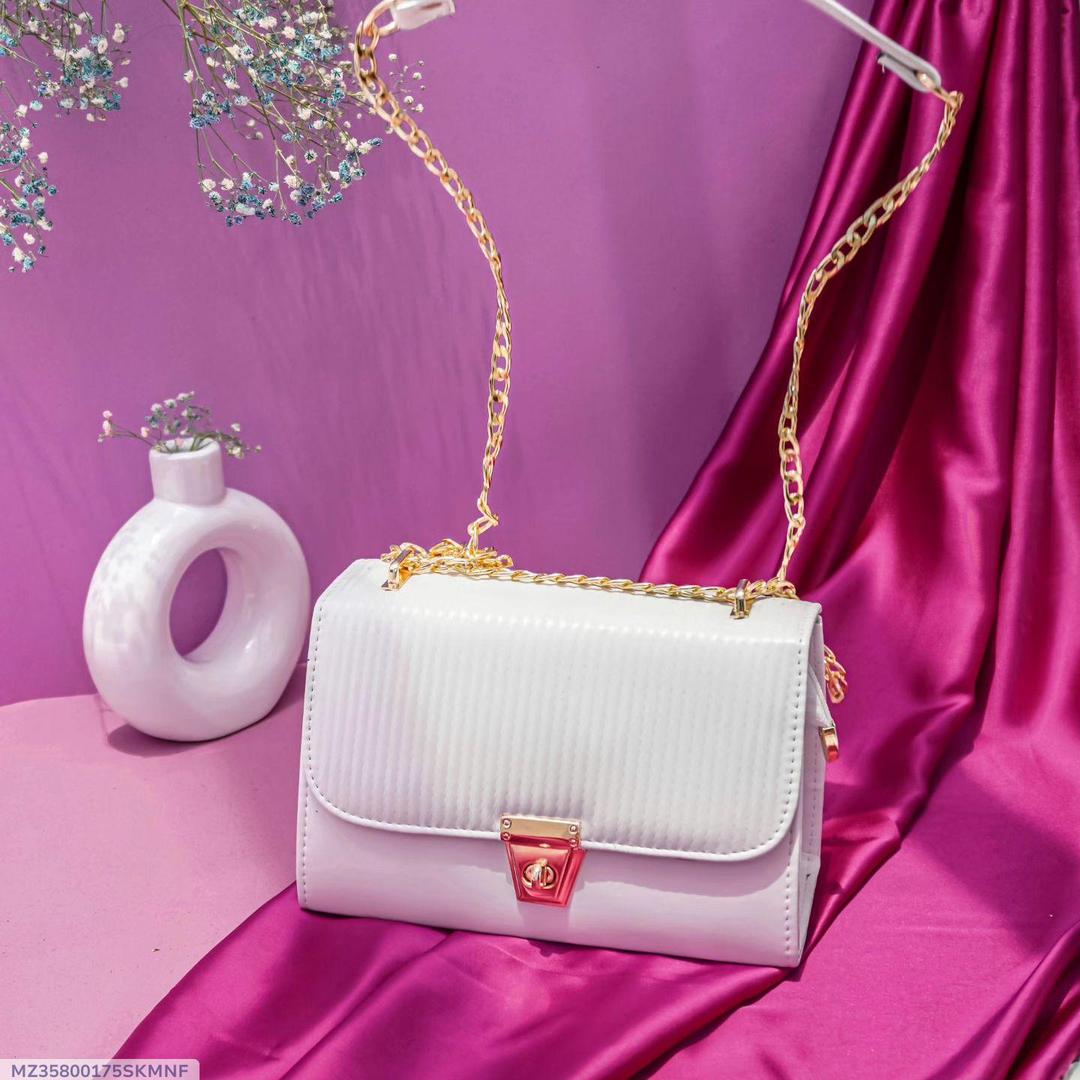 Women's PU Leather Plain Top Handle Shoulder Bag