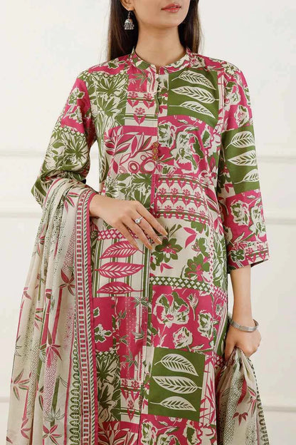 Unstitched Printed Lawn 3 Piece