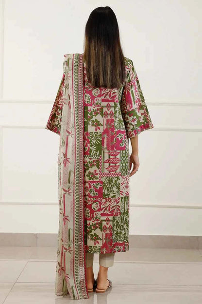 Unstitched Printed Lawn 3 Piece