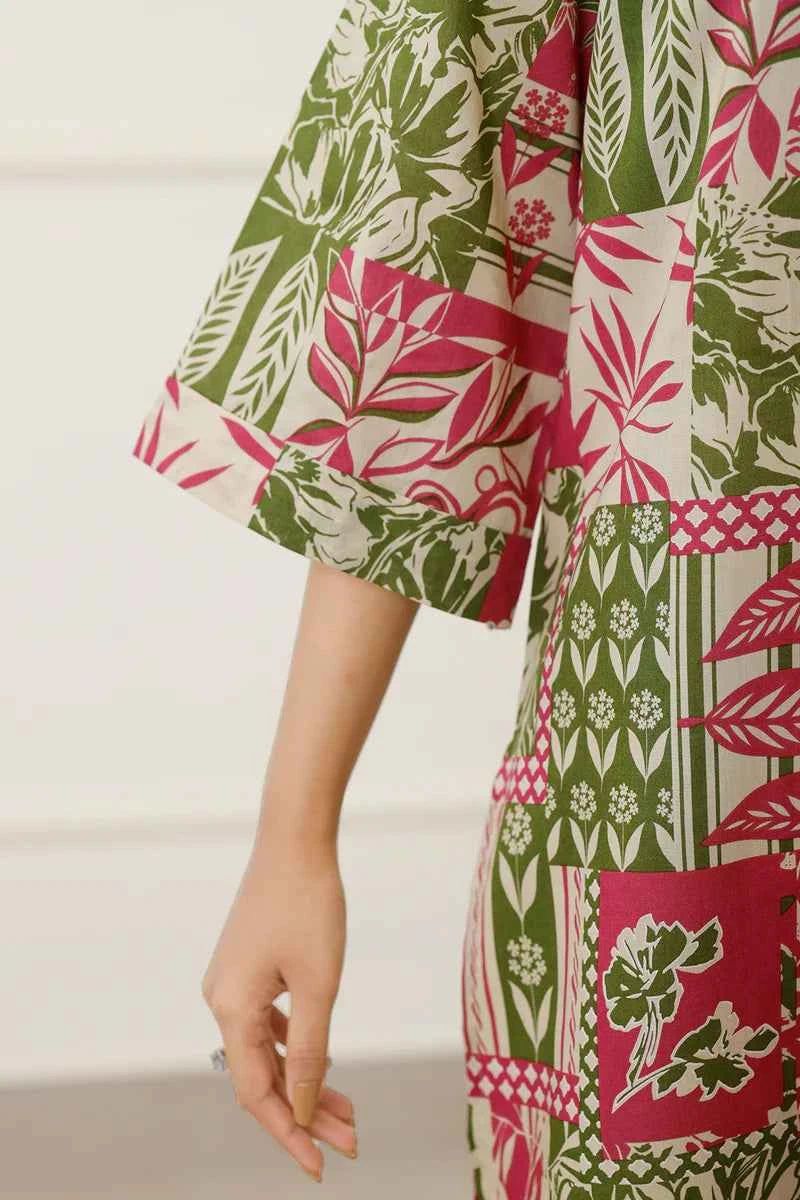 Unstitched Printed Lawn 3 Piece