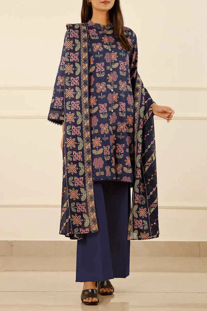 Unstitched Printed Lawn 3 Piece