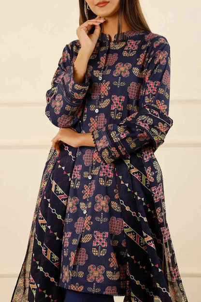 Unstitched Printed Lawn 3 Piece