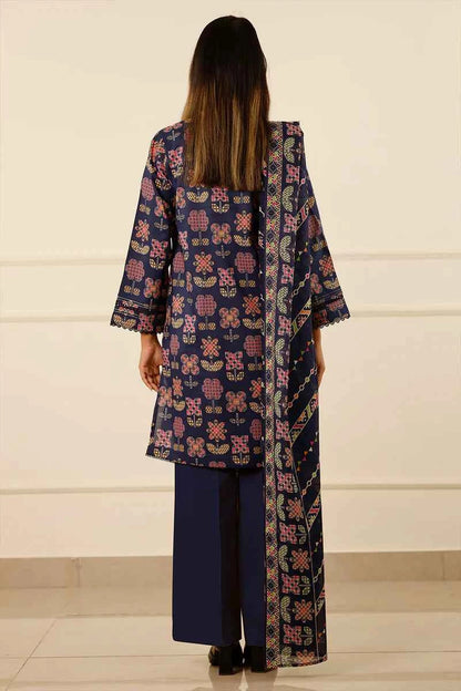 Unstitched Printed Lawn 3 Piece