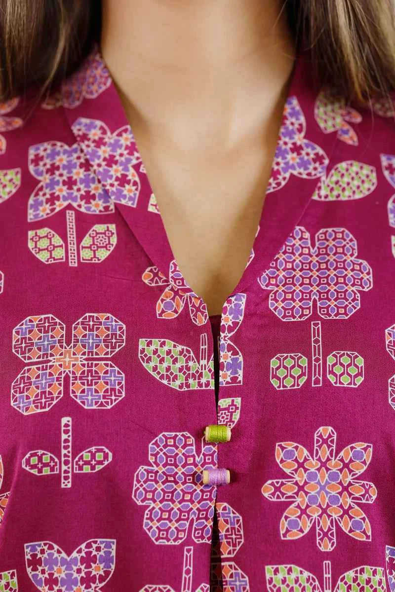 Unstitched Printed Lawn 3 Piece