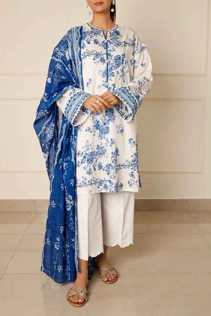 Unstitched Printed Lawn 3 Piece