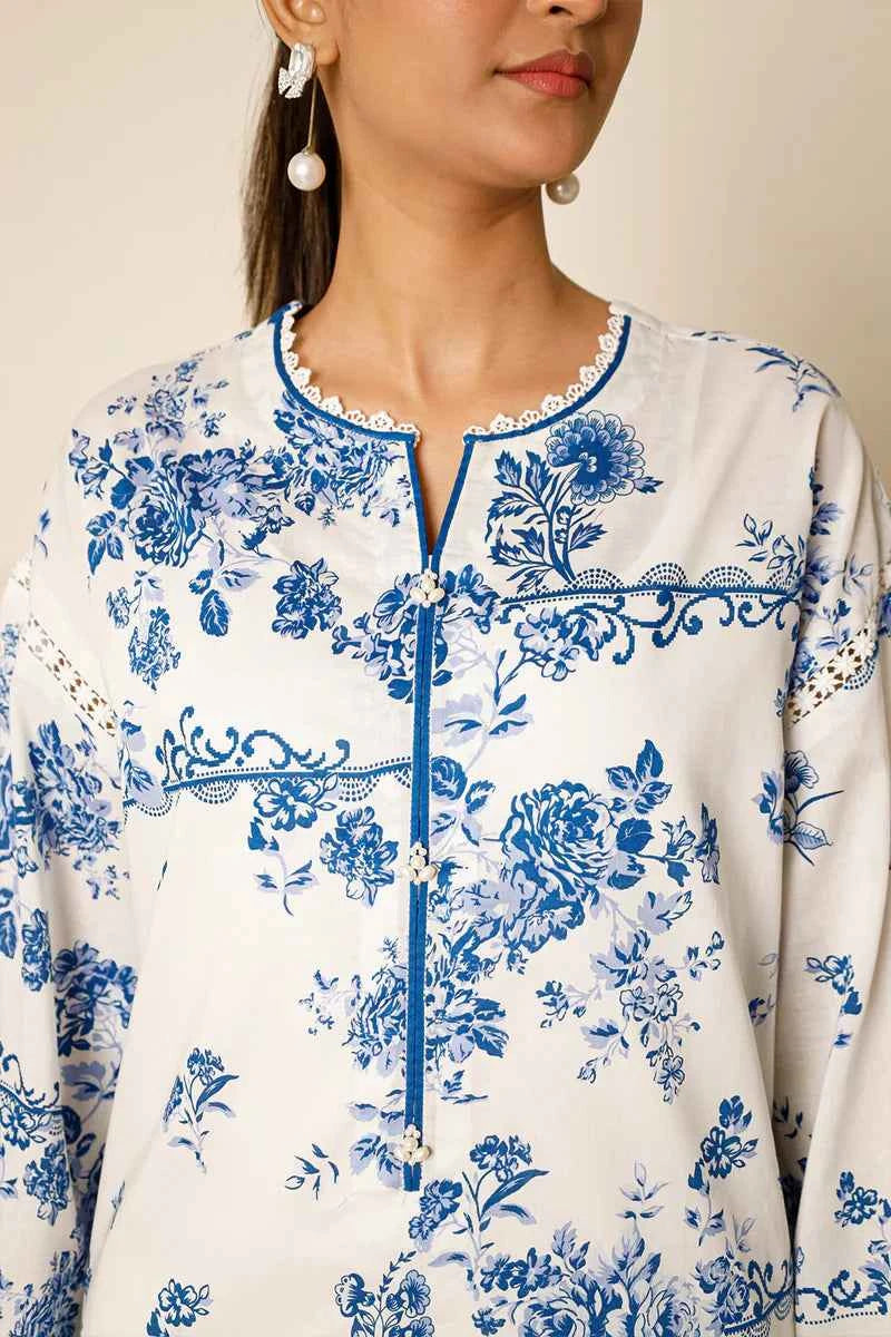 Unstitched Printed Lawn 3 Piece