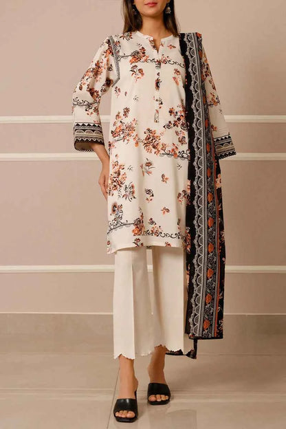 Unstitched Printed Lawn 3 Piece