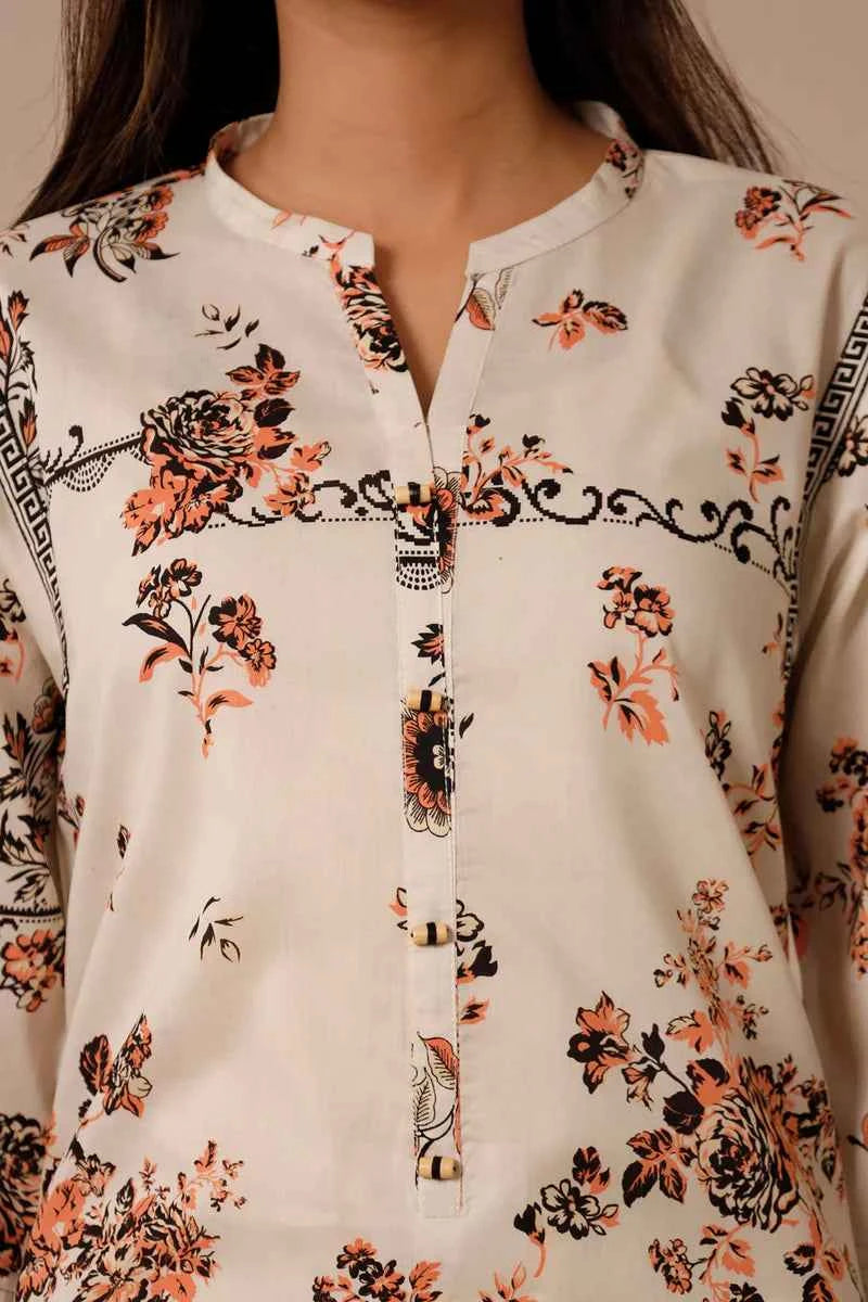 Unstitched Printed Lawn 3 Piece