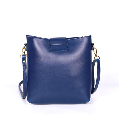 Women's Pu Leather Bob Blue Cross Body Bag