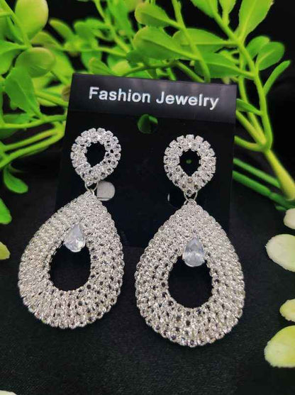 Imported Earrings In Multiple Design | Teardrop, Marquise Dangle, Triple Ring, Infinity Pearl, Rhinestone Design Earrings