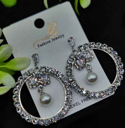 Imported Elegant Earrings  In Multiple Design | Floral Hoop, Floral Crystal, Radiant Princess, Dazzling Hoop, Starburst Pearl, Crystal Hoop Designs