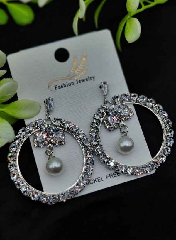Imported Elegant Earrings  In Multiple Design | Floral Hoop, Floral Crystal, Radiant Princess, Dazzling Hoop, Starburst Pearl, Crystal Hoop Designs