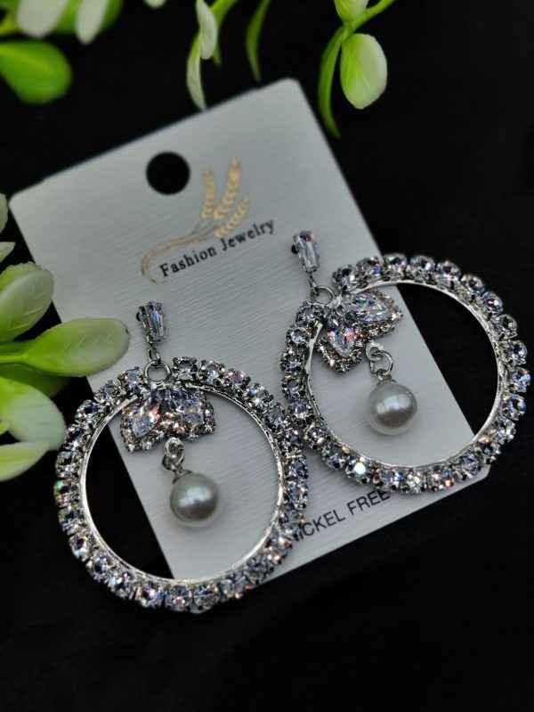 Imported Elegant Earrings  In Multiple Design | Floral Hoop, Floral Crystal, Radiant Princess, Dazzling Hoop, Starburst Pearl, Crystal Hoop Designs