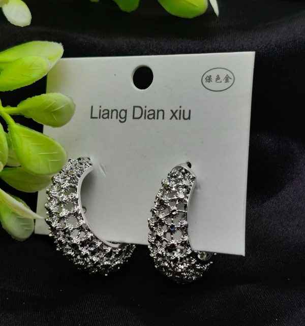 Imported Exquisite Antique-style Crescent Hoop Earrings – Tarnish Free Elegance