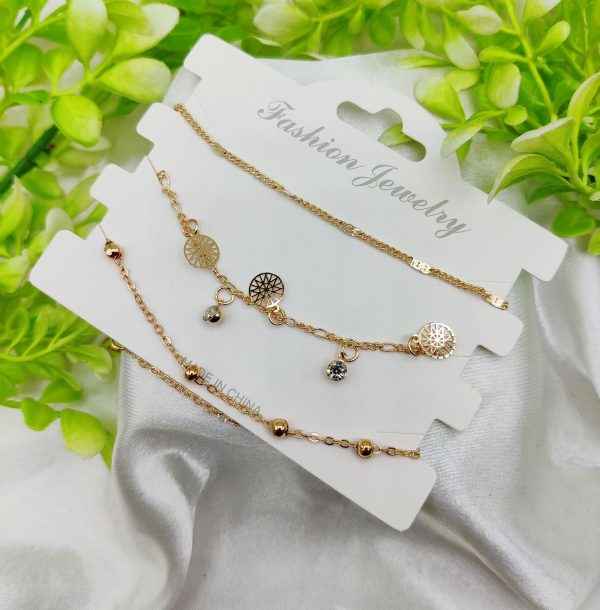 Imported Triple-layered Adjustable Bracelet Set | Best Quality Artificial Bracelet For Girls & Women | Bracelet For Every Occasion