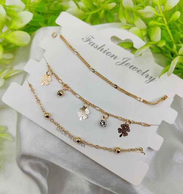 Imported Triple-layered Adjustable Bracelet Set | Best Quality Artificial Bracelet For Girls & Women | Bracelet For Every Occasion