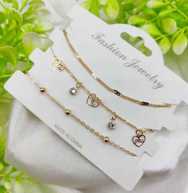 Imported Triple-layered Adjustable Bracelet Set | Best Quality Artificial Bracelet For Girls & Women | Bracelet For Every Occasion