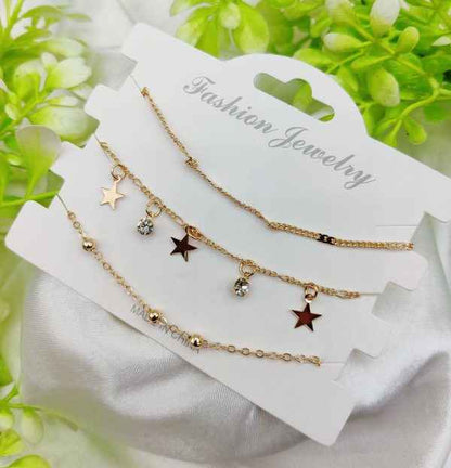 Imported Triple-layered Adjustable Bracelet Set | Best Quality Artificial Bracelet For Girls & Women | Bracelet For Every Occasion