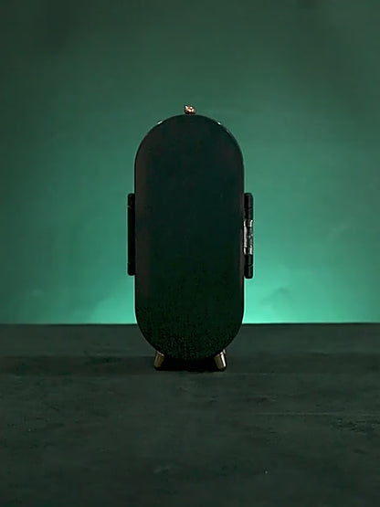 Jewellery Box Organiser With Mirror – Foldable Exquisite Dustproof Jewelry Storage Case Multi-function Screen Shaped Metal Display Jewelry Stand For Earring