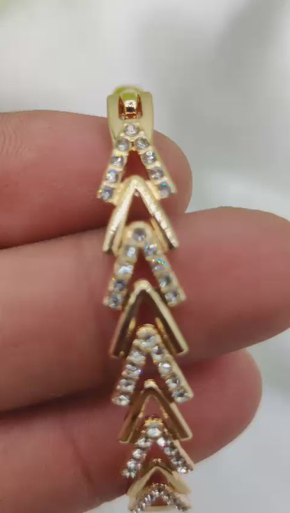 1 Piece Imported Elegant Adjustable Bracelet With Different Design | Twisted, Heart, Chevron, Dazzling Crossed, Intricately Crafted Design