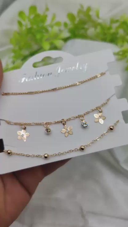 Imported Triple-layered Adjustable Bracelet Set | Best Quality Artificial Bracelet For Girls & Women | Bracelet For Every Occasion