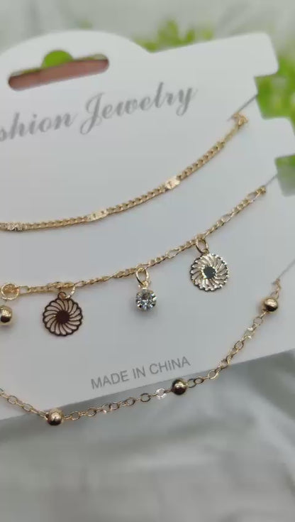 Imported Triple-layered Adjustable Bracelet Set | Best Quality Artificial Bracelet For Girls & Women | Bracelet For Every Occasion