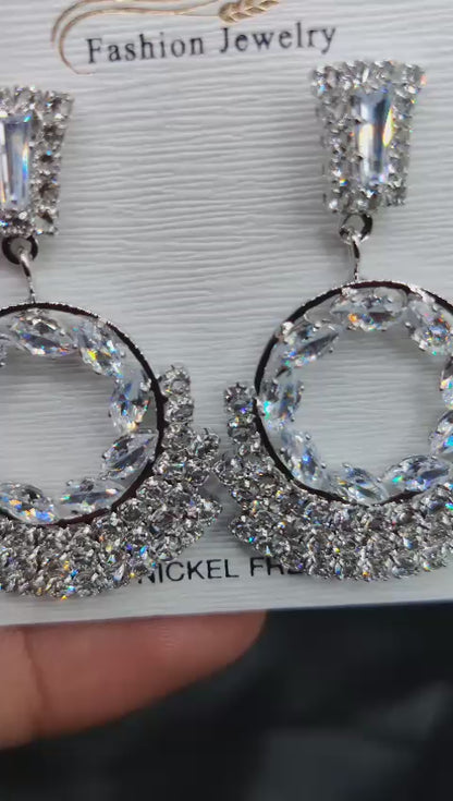 Imported Elegant Earrings  In Multiple Design | Floral Hoop, Floral Crystal, Radiant Princess, Dazzling Hoop, Starburst Pearl, Crystal Hoop Designs