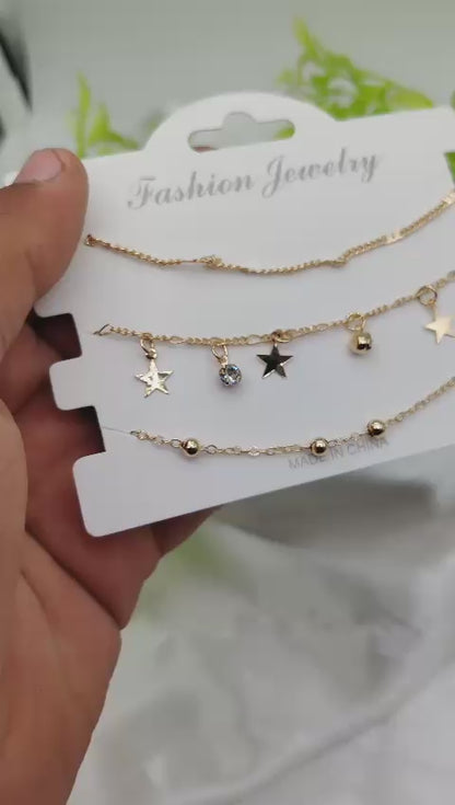 Imported Triple-layered Adjustable Bracelet Set | Best Quality Artificial Bracelet For Girls & Women | Bracelet For Every Occasion