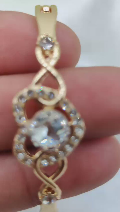 1 Piece Imported Elegant Adjustable Bracelet With Different Design | Twisted, Heart, Chevron, Dazzling Crossed, Intricately Crafted Design