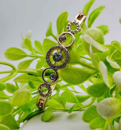 Radiant Adjustable Circle Crystal Bracelet – Imported Elegance | Best Quality Artificial Bracelet For Girls & Women